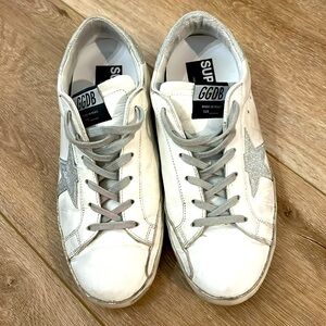 Golden Goose Superstar Sneakers | Size 40 | Gently used | Silver glitter stars